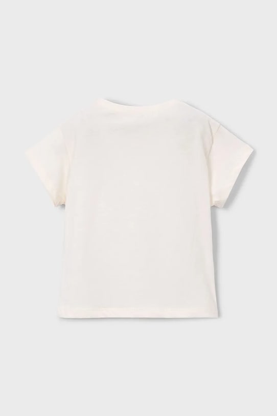 Mayoral t-shirt bawełniany dziecięcy 3011.6H.Mini.PPY2 beżowy SS26