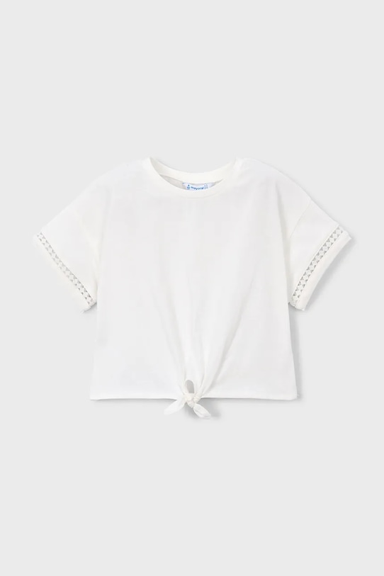 Παιδικό βαμβακερό μπλουζάκι Mayoral βαμβάκι λευκό 3012.6H.Mini.PPY2
