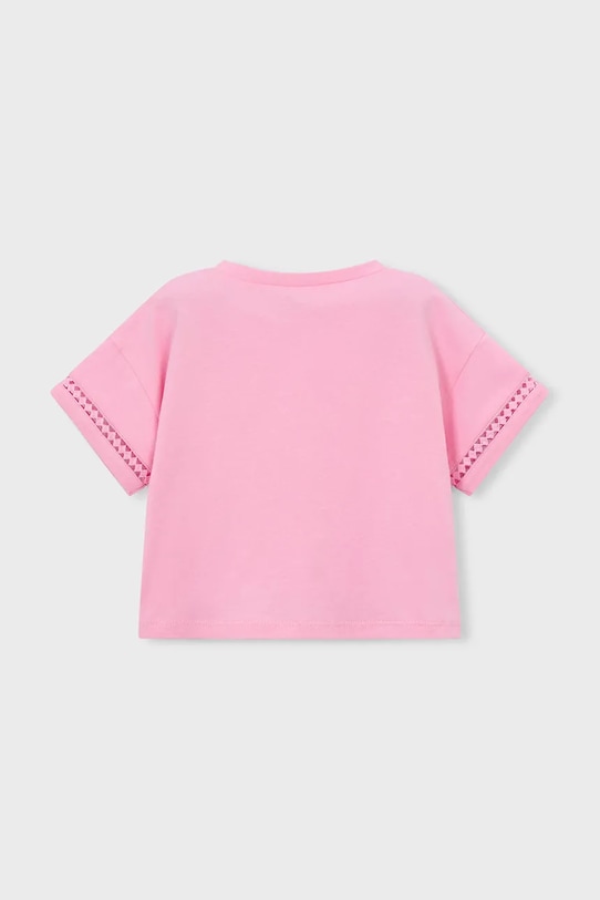 Παιδικό βαμβακερό μπλουζάκι Mayoral 3012.6H.Mini.PPY2 ροζ SS26