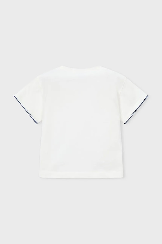 Dziewczynka Mayoral t-shirt bawełniany dziecięcy 3013.6H.Mini.PPY2 beżowy