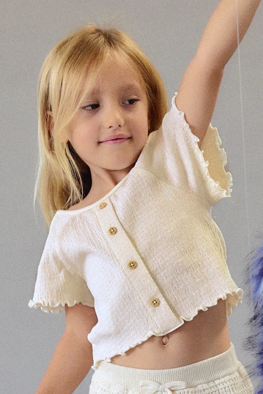 Mayoral t-shirt dziecięcy 3014.6J.Mini.PPY2 beżowy