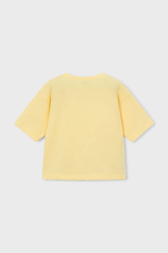 Dziewczynka Mayoral t-shirt bawełniany dziecięcy 3016.6K.Mini.PPY2 żółty