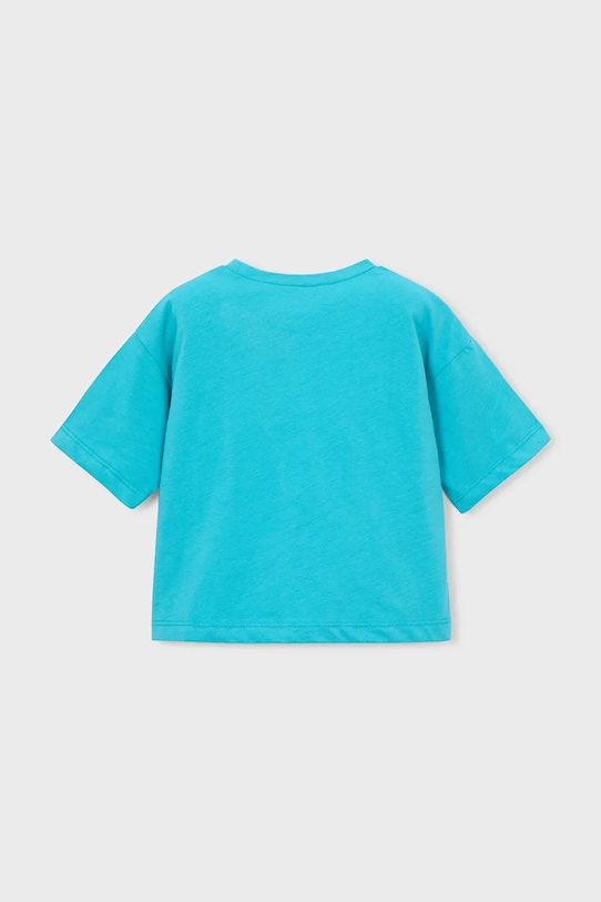 Dziewczynka Mayoral t-shirt bawełniany dziecięcy 3016.6K.Mini.PPY2 niebieski