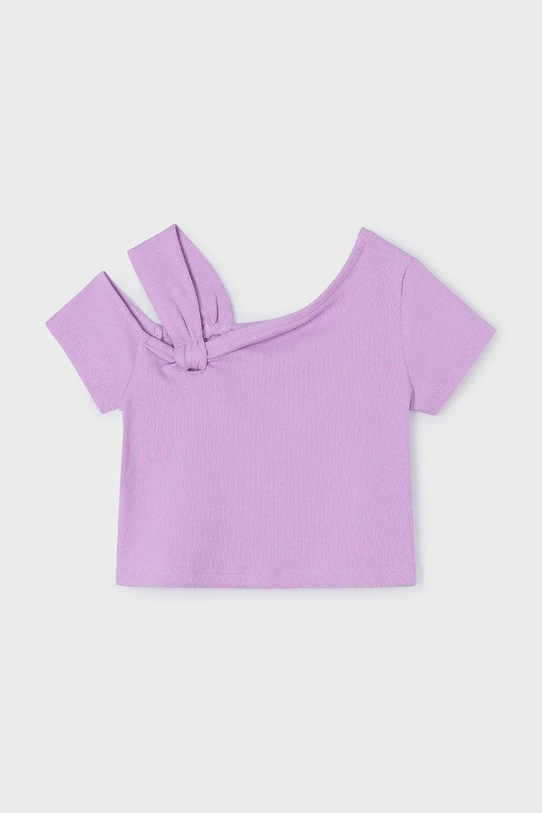 Mayoral t-shirt dziecięcy z elastanem fioletowy 3017.6K.Mini.PPY2