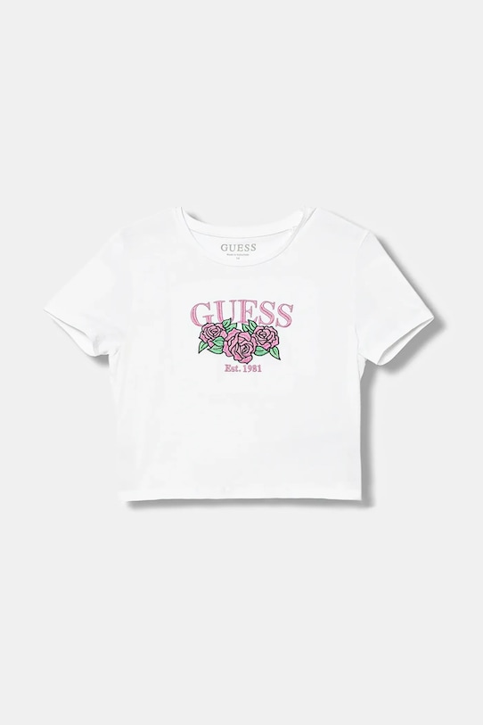 Guess t-shirt dziecięcy z elastanem biały J6RI06.K6YW4.PPY2
