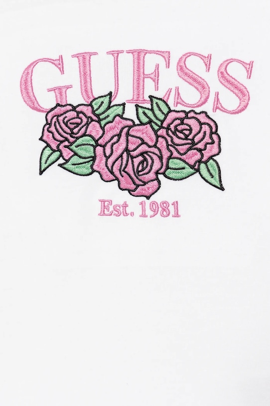 Dziewczynka Guess t-shirt dziecięcy J6RI06.K6YW4.PPY2 biały