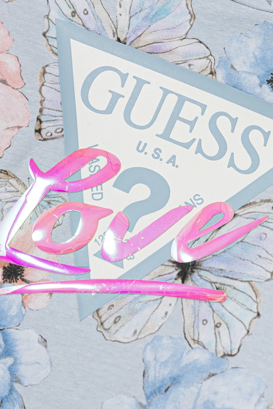 Dziewczynka Guess t-shirt dziecięcy J6RI08.K6YW4.PPY2 niebieski