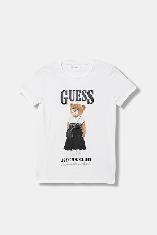 Guess t-shirt dziecięcy z elastanem biały J6RI10.K6YW4.PPY2
