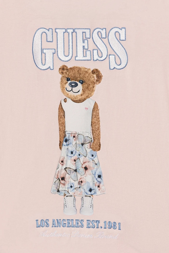 Dziewczynka Guess t-shirt dziecięcy J6RI10.K6YW4.PPY2 różowy