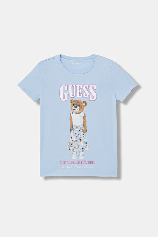 Guess maglietta per bambini tessuto elasticizzato blu J6RI10.K6YW4.PPY2