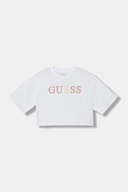 Guess t-shirt bawełniany dziecięcy bawełna biały J6RI11.KCNQ4.PPY2