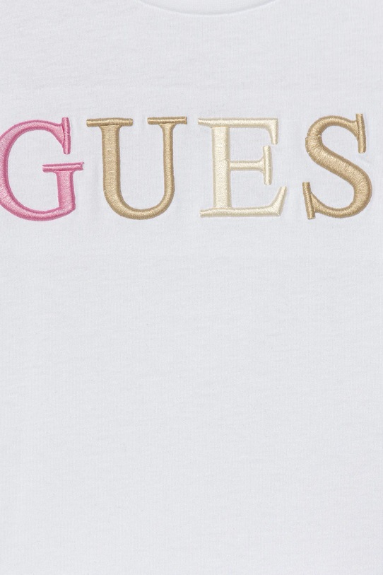 Dziewczynka Guess t-shirt bawełniany dziecięcy J6RI11.KCNQ4.PPY2 biały