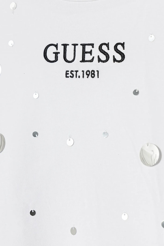 Dziewczynka Guess t-shirt dziecięcy J6RI12.J1314.PPY2 biały