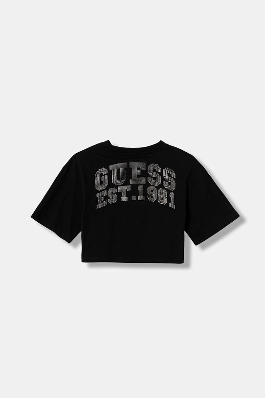 Guess t-shirt bawełniany dziecięcy bawełna czarny J6RI13.K8HM4.PPY2