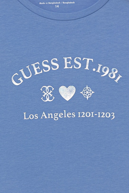 Dziewczynka Guess t-shirt dziecięcy J6RI20.K6YW4.PPY2 niebieski