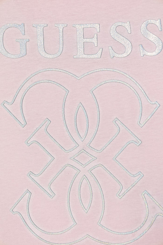 Dziewczynka Guess t-shirt bawełniany dziecięcy J6RI22.K8HM4.PPY2 różowy