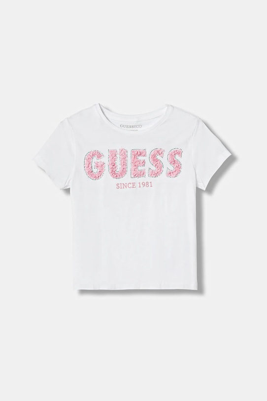 Guess t-shirt dziecięcy aplikacja biały J6RI24.K6YW4.PPY2