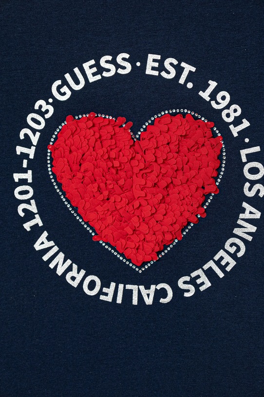 Dziewczynka Guess t-shirt dziecięcy J6RI24.K6YW4.PPY2 granatowy