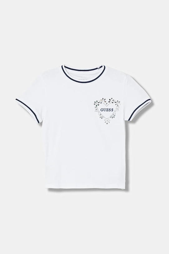 Guess t-shirt dziecięcy aplikacja biały J6RI26.K6YW4.PPY2