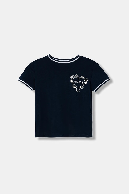 Guess t-shirt dziecięcy aplikacja granatowy J6RI26.K6YW4.PPY2