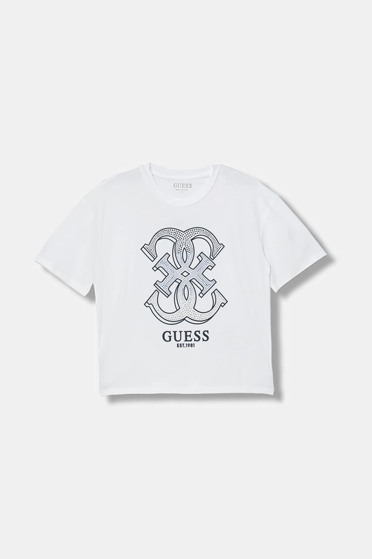 Guess tricou copii imprimeu alb J6RI28.K6YW4.PPY2