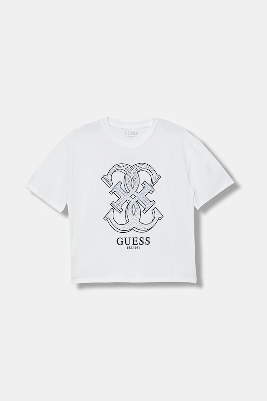 Guess tricou copii imprimeu alb J6RI28.K6YW4.PPY2