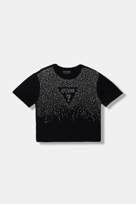 Guess t-shirt dziecięcy wzorzyste czarny J6RI37.K6YW4.PPY2