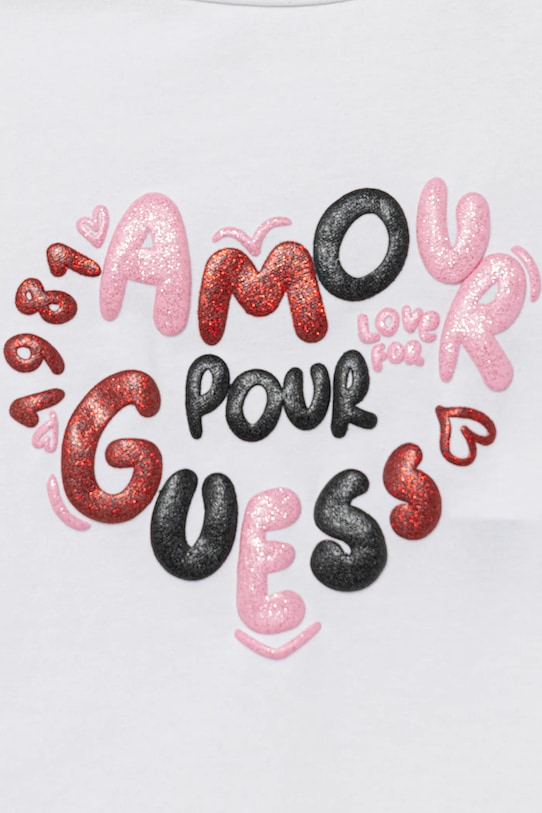 Dziewczynka Guess t-shirt dziecięcy K6RI02.K6YW4.PPY2 biały