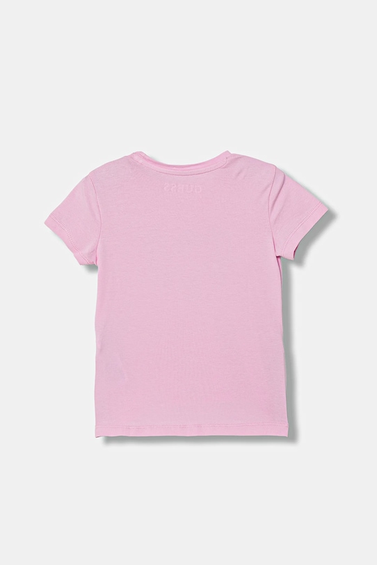 Guess t-shirt dziecięcy K6RI02.K6YW4.PPY2 różowy SS26