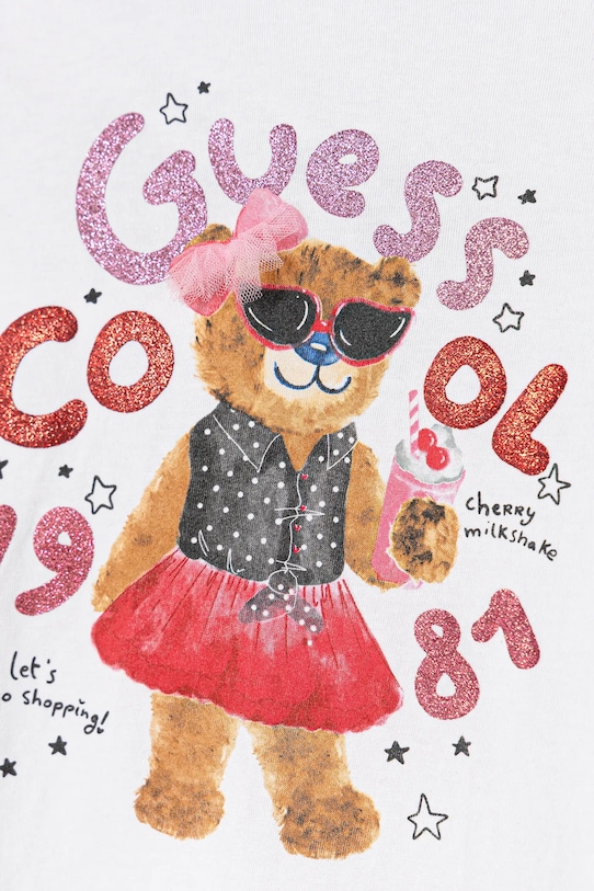 Dziewczynka Guess t-shirt dziecięcy K6RI03.K6YW4.PPY2 biały