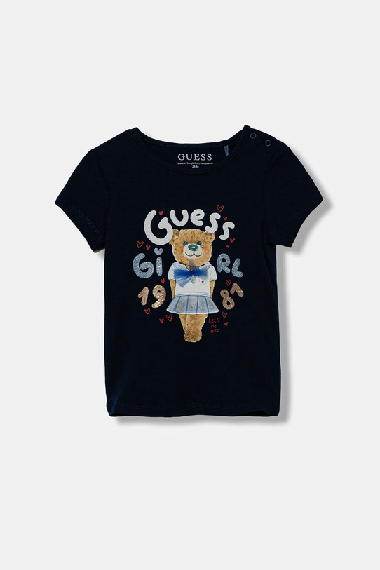 Guess t-shirt dziecięcy z elastanem granatowy K6RI03.K6YW4.PPY2