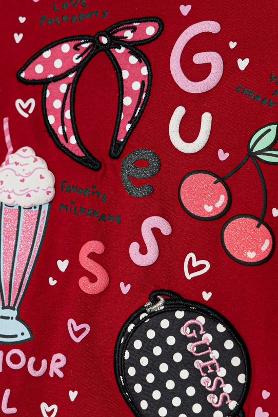 Dziewczynka Guess t-shirt dziecięcy K6RI04.K6YW4.PPY2 czerwony