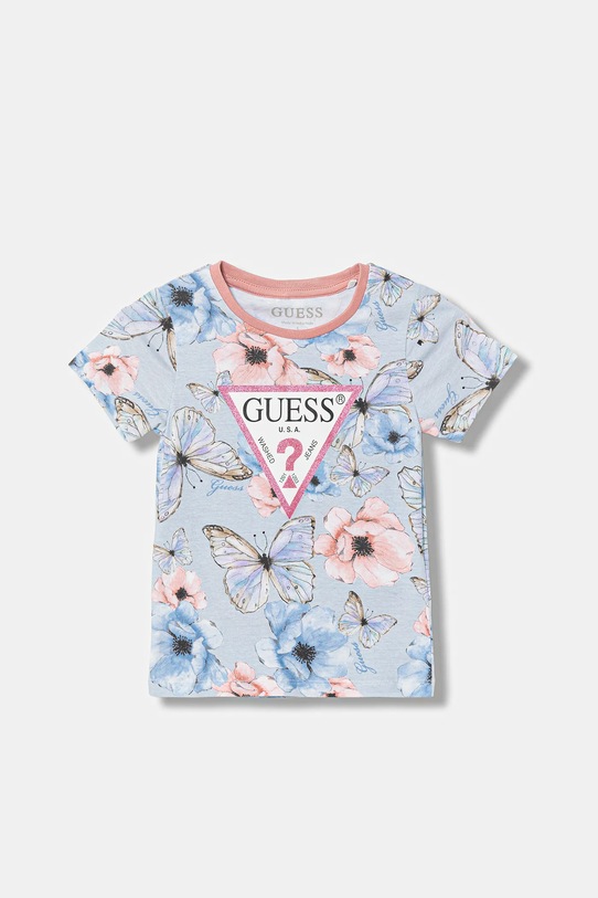 Guess t-shirt dziecięcy z elastanem niebieski K6RI06.K6YW4.PPY2