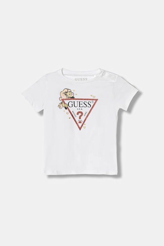 Guess t-shirt dziecięcy z elastanem biały K6RI09.K6YW4.PPY2