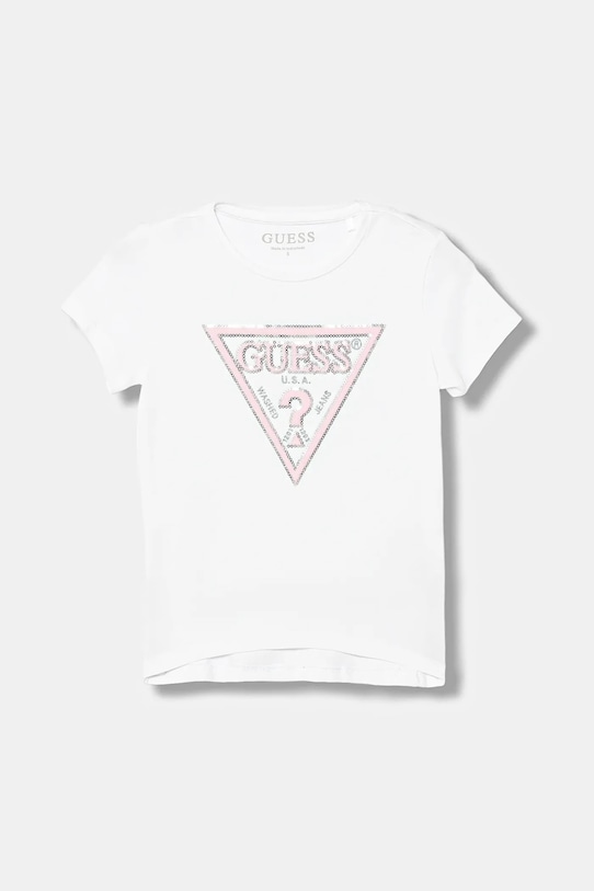 Guess t-shirt dziecięcy aplikacja biały K6RI10.K6YW4.PPY2