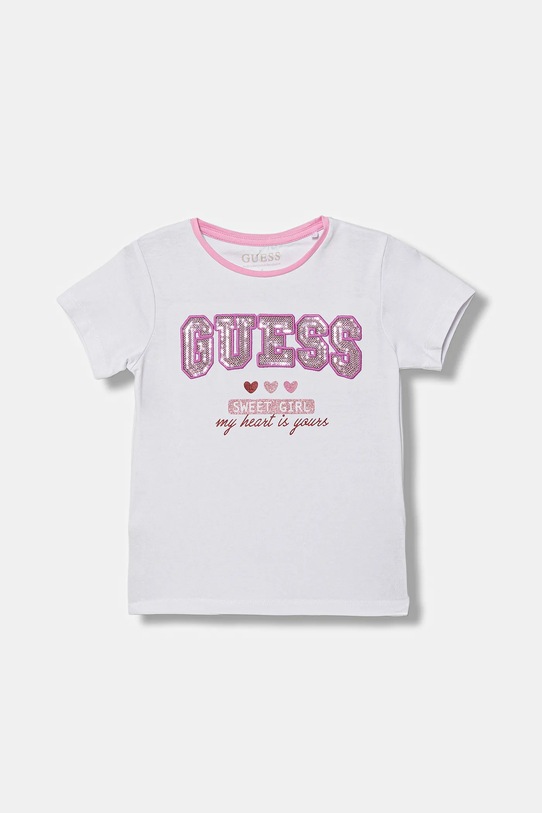 Дитяча футболка Guess з еластаном білий K6RI11.K6YW4.PPY2