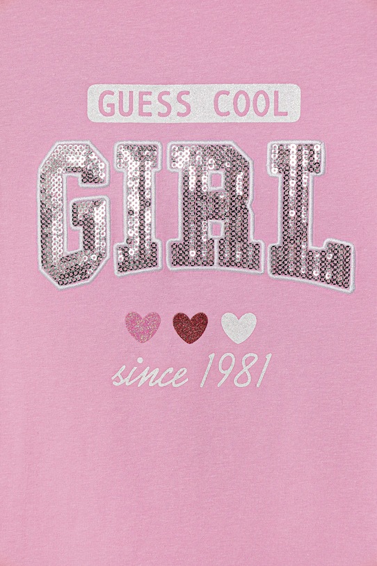 Dziewczynka Guess t-shirt dziecięcy K6RI11.K6YW4.PPY2 różowy