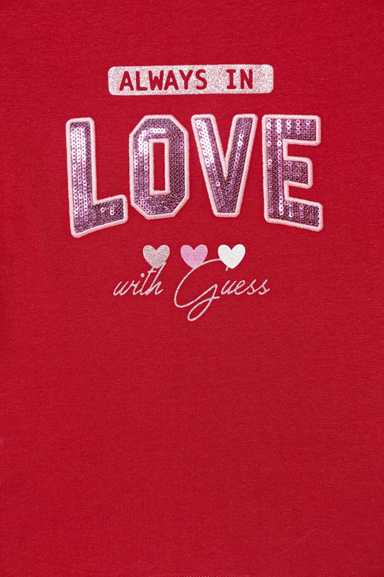 Dziewczynka Guess t-shirt dziecięcy K6RI11.K6YW4.PPY2 czerwony