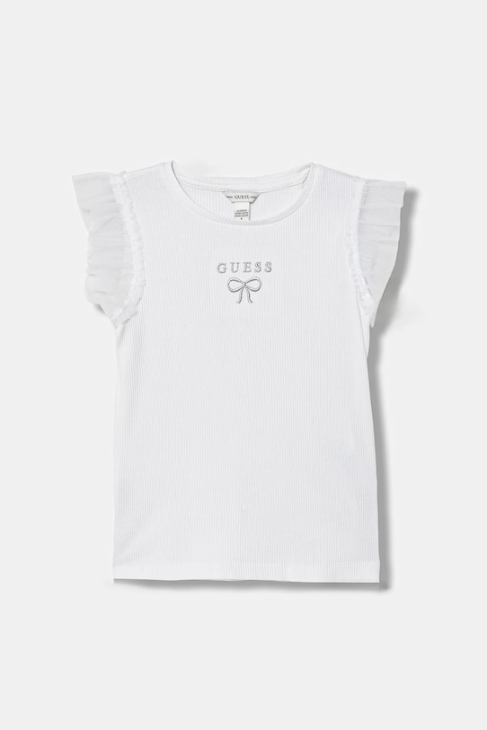 Guess t-shirt dziecięcy aplikacja biały K6RI12.KCU20.PPY2