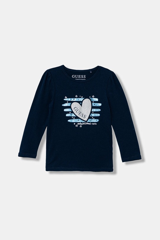 Дитячий лонгслів Guess гладкий темно-синій K6RI14.K6YW4.PPY2