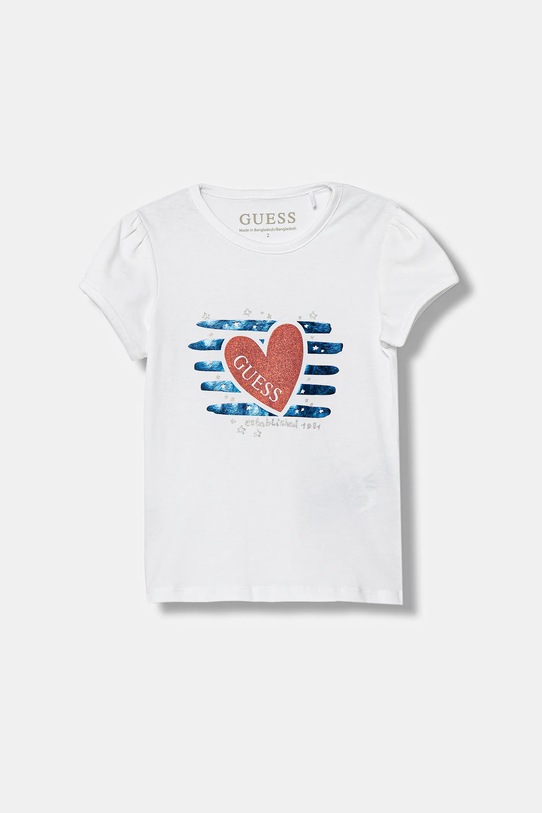 Guess t-shirt dziecięcy z elastanem biały K6RI15.K6YW4.PPY2