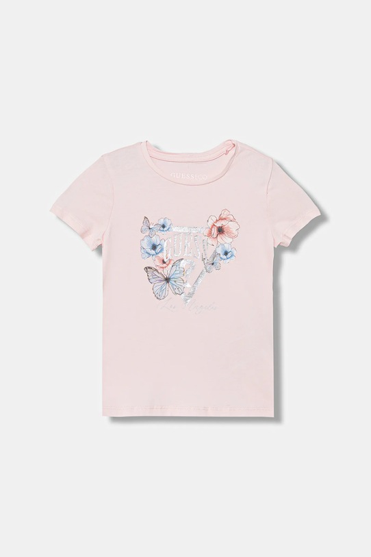 Дитяча футболка Guess з еластаном рожевий K6RI21.K6YW4.PPY2
