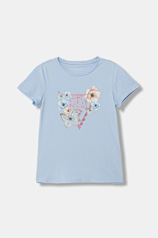 Guess t-shirt dziecięcy z elastanem niebieski K6RI21.K6YW4.PPY2