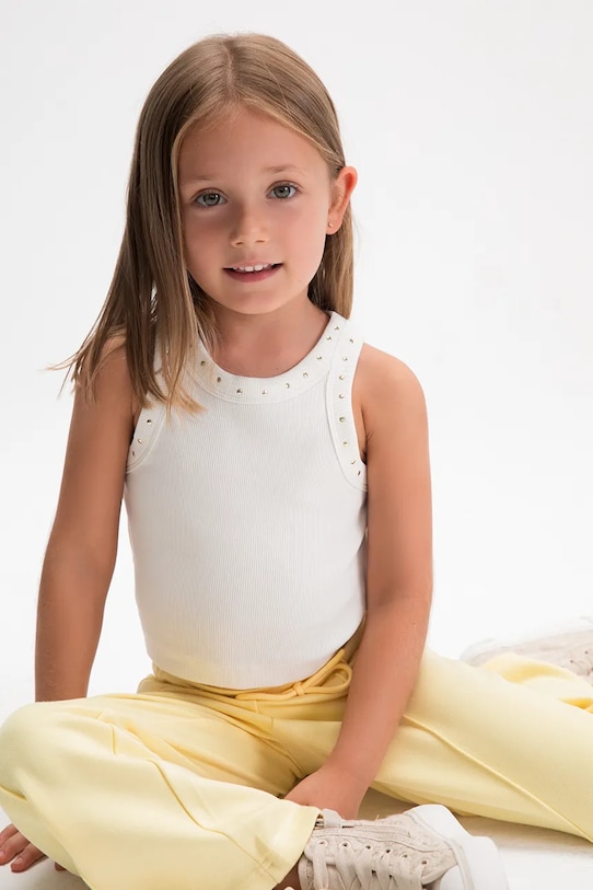 Mayoral top dziecięcy aplikacja biały 3021.6F.Mini.PPY2