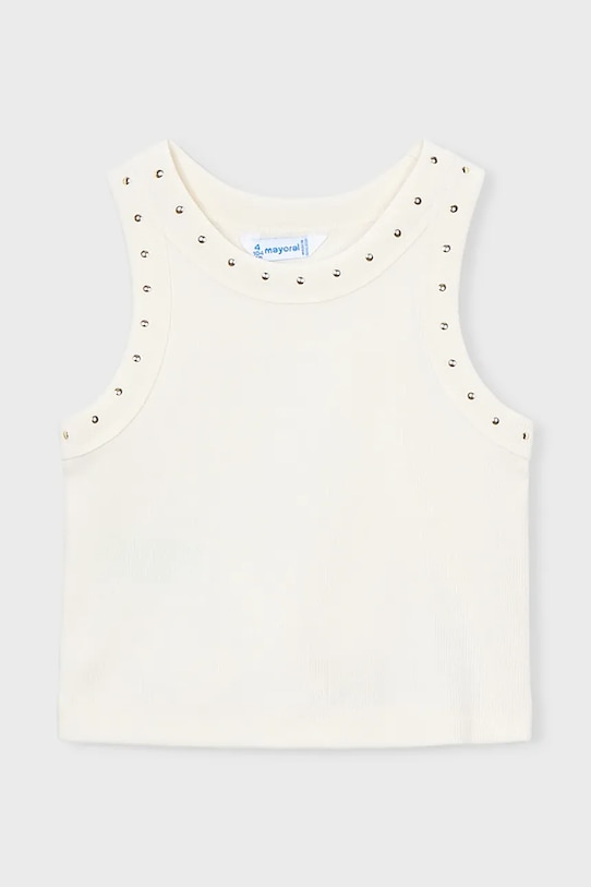 Mayoral top dziecięcy 3021.6F.Mini.PPY2 biały SS26