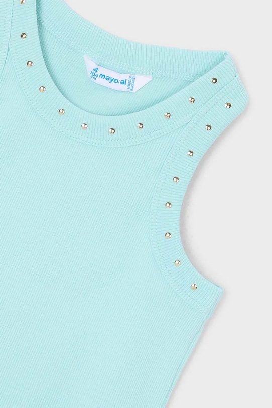 Dziewczynka Mayoral top dziecięcy 3021.6F.Mini.PPY2 turkusowy