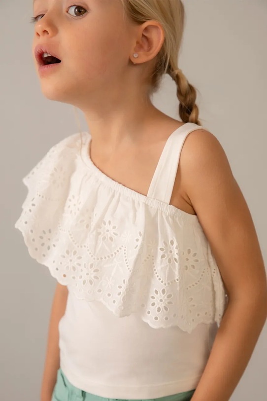 Παιδικό top Mayoral 3022.6L.Mini.PPY2 λευκό