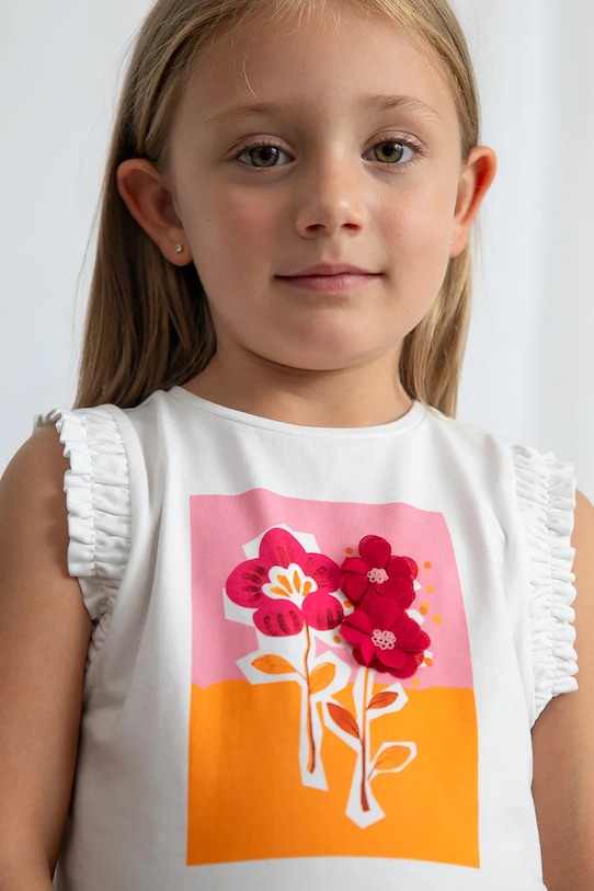 Mayoral top dziecięcy 3023.6M.Mini.PPY2 biały