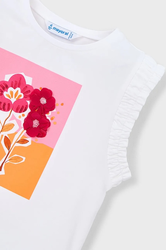 Mayoral top dziecięcy biały 3023.6M.Mini.PPY2
