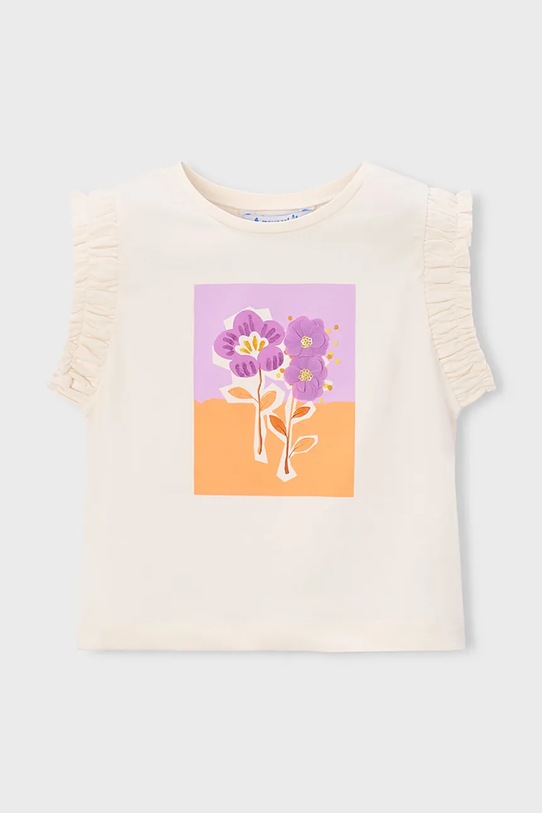 Mayoral top dziecięcy z elastanem beżowy 3023.6M.Mini.PPY2